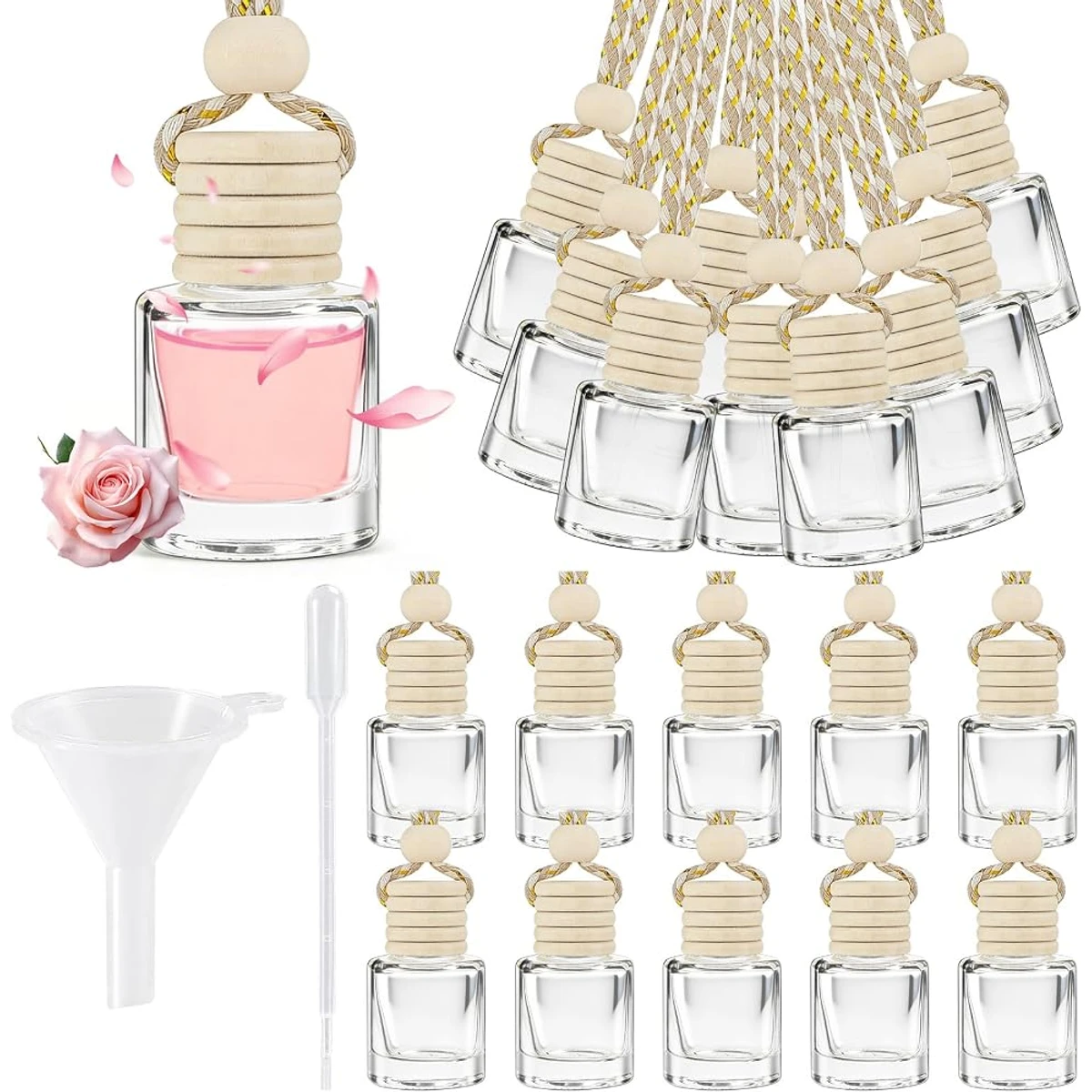 Hanging Glass Bottle Diffuser Set