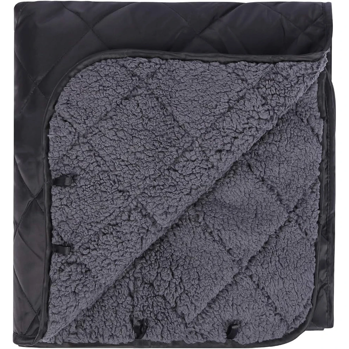 Black Quilted Travel Throw