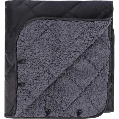 Black Quilted Travel Throw