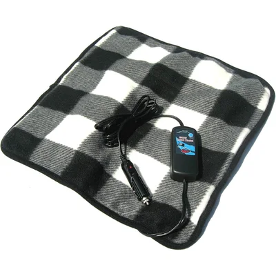 Black and White Check Heated Blanket