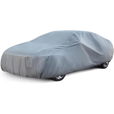 Silver Elastic-Hem Car Cover