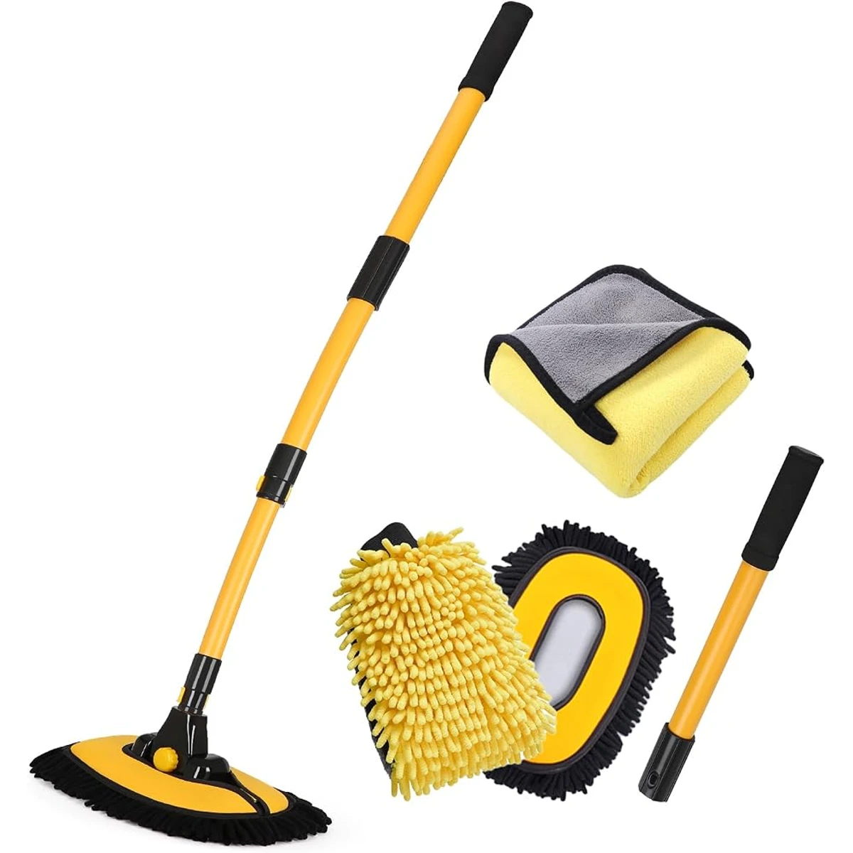 Yellow Wash Mop and Towel Kit