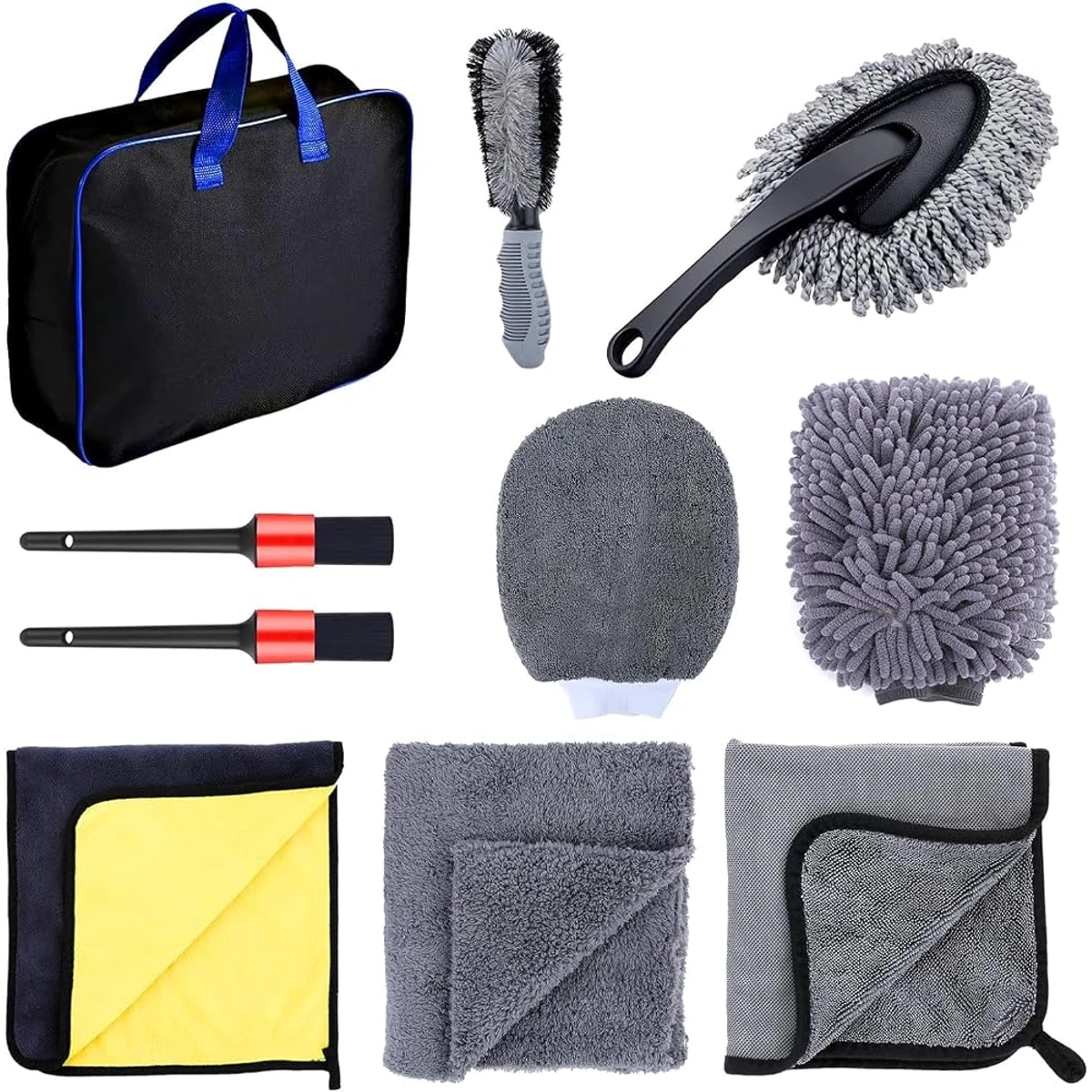 Portable Interior Detailing Brush Kit