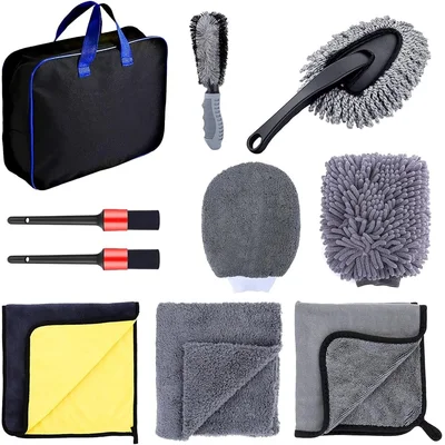 Portable Interior Detailing Brush Kit