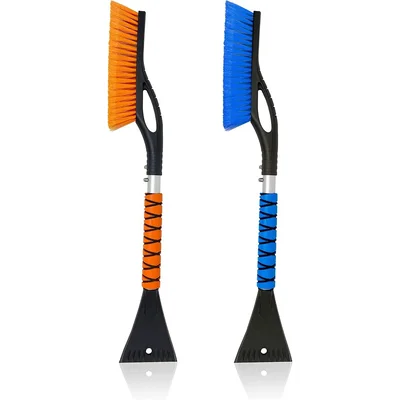 Orange and Blue Snow Brush Pair