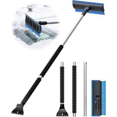 Telescopic Blue Snow Brush