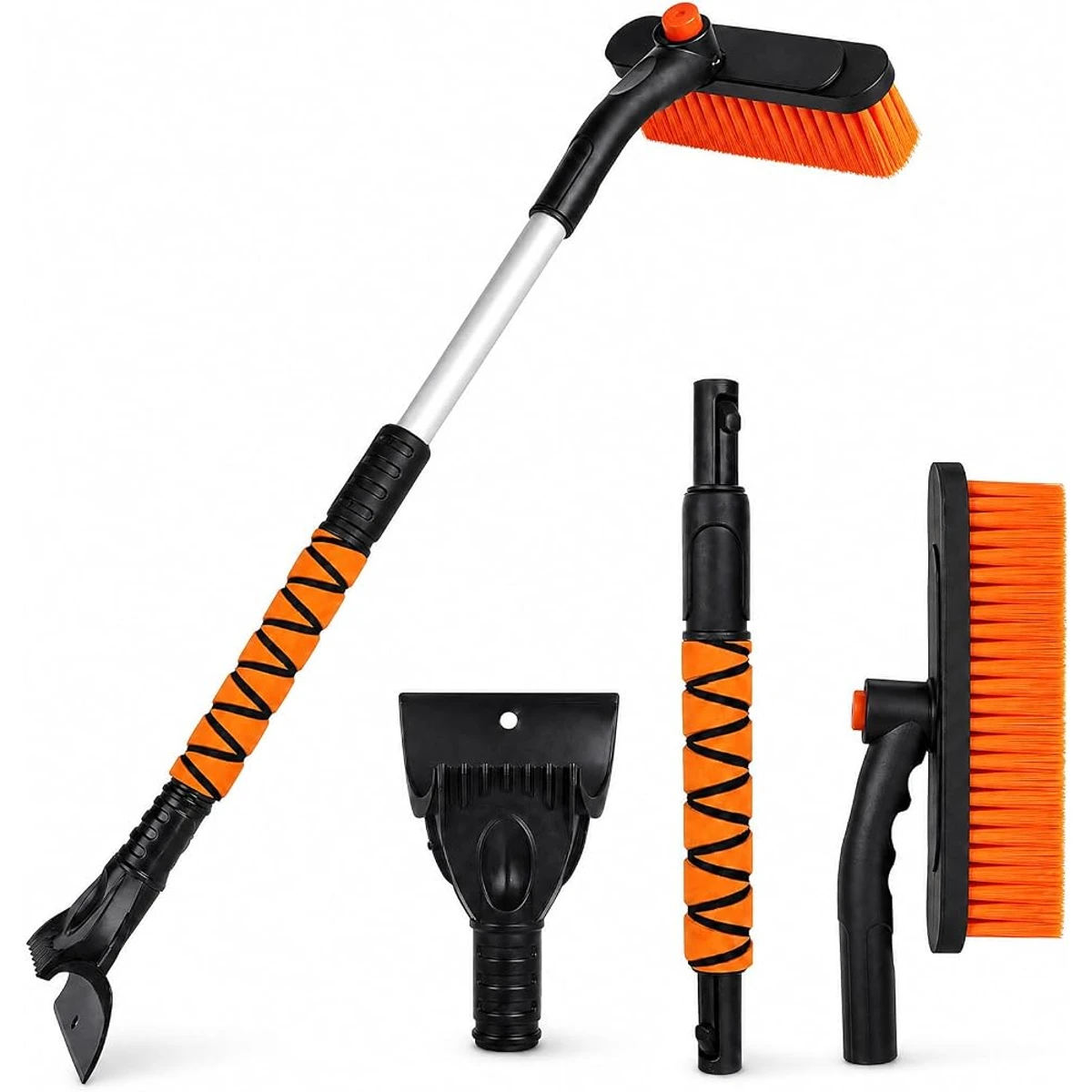 Pivoting Orange Snow Brush Kit