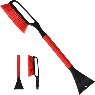 Red Foam Grip Snow Brush