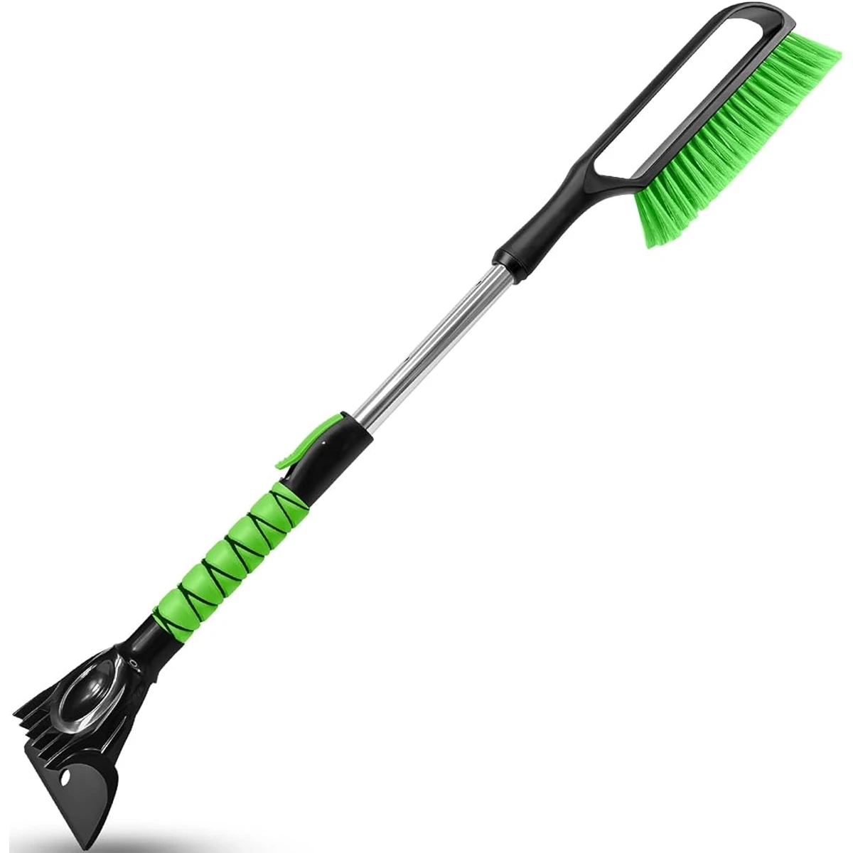 Green Slim Snow Brush and Scraper