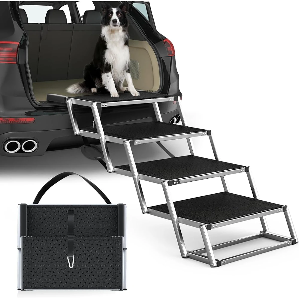 Folding Metal Frame Pet Stairs