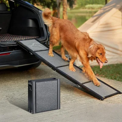 Grey Textured Pet Loading Ramp