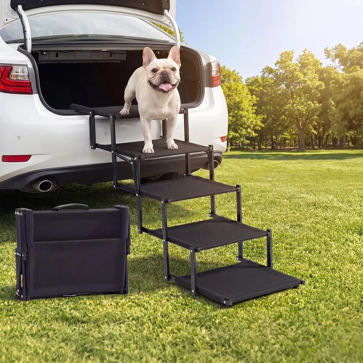 Compact Folding Pet Stairs