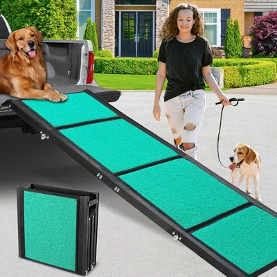 Wide Green Pet Loading Ramp