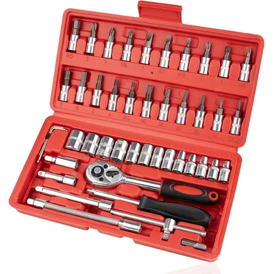 Red Case Socket and Bit Set