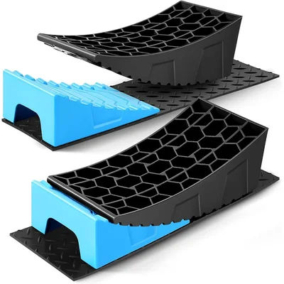 RV Wheel Leveler and Chock Pair