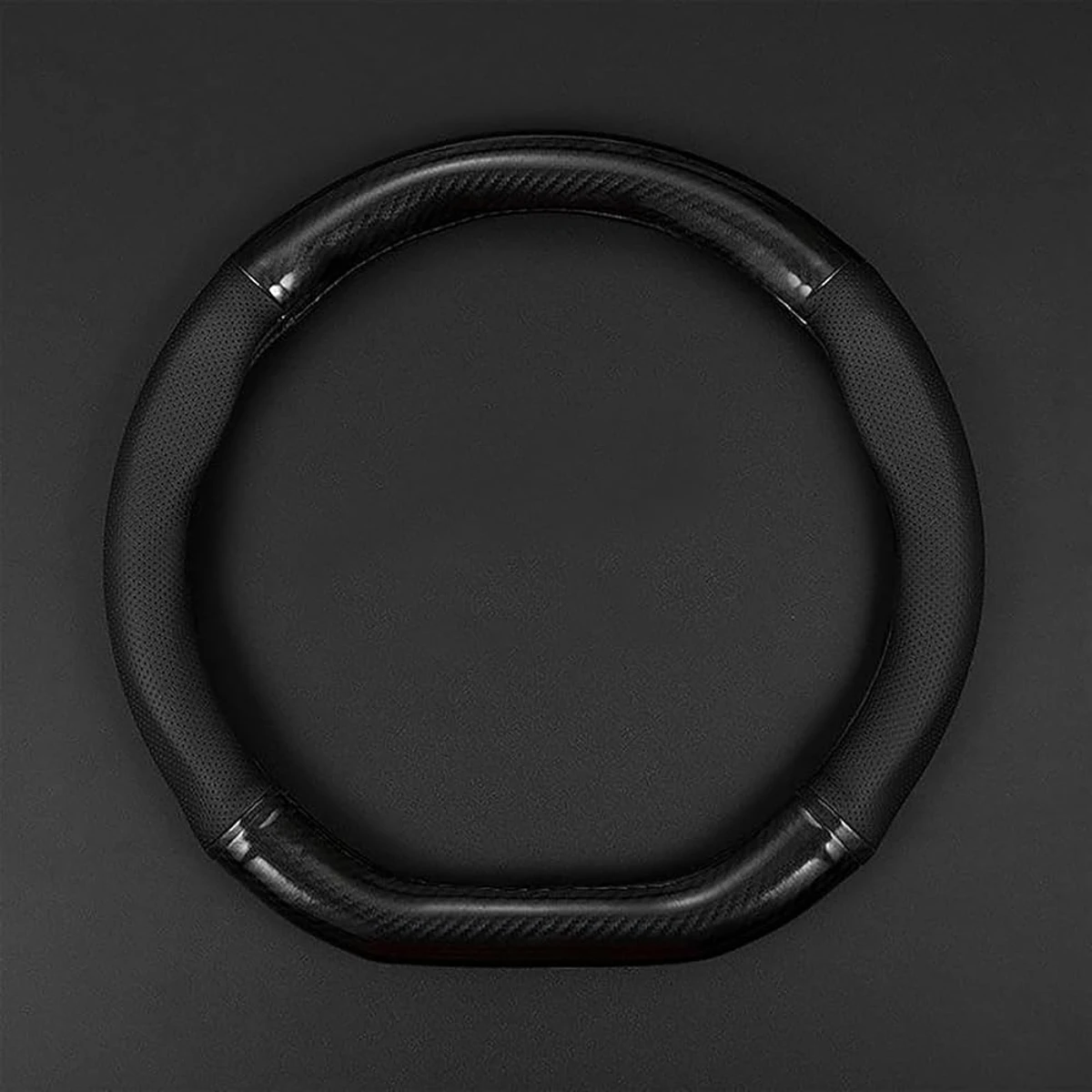 Contoured Black Steering Wheel Cover