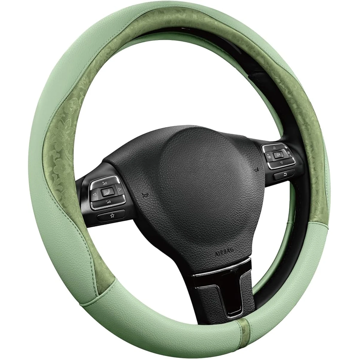 Pale Green Steering Wheel Cover