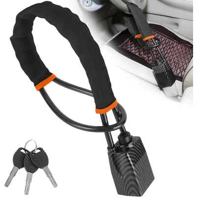 Braided Cable Steering Wheel Lock