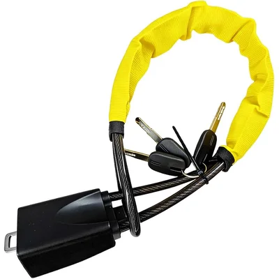 Yellow Cable Steering Wheel Lock
