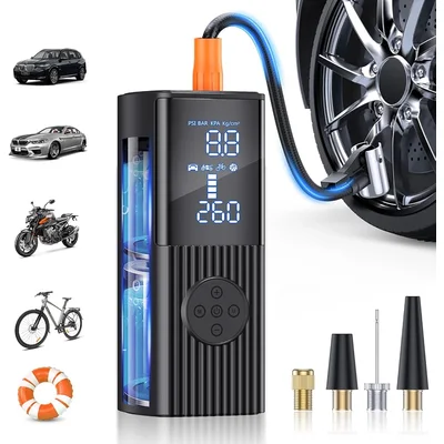 Ribbed Portable Digital Tire Inflator
