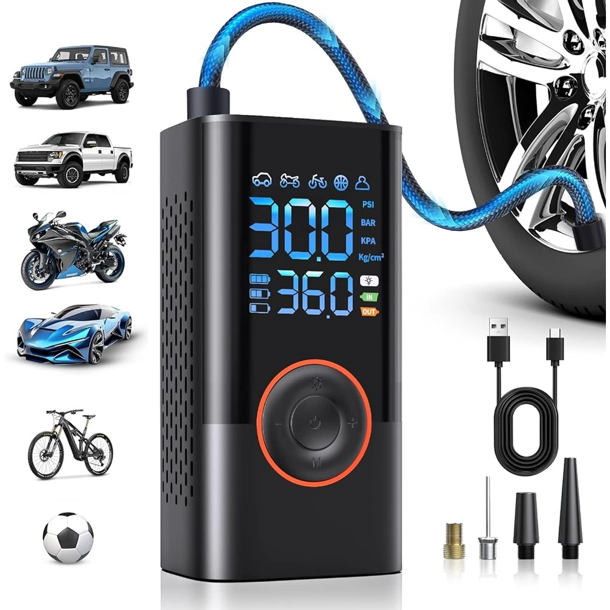 Red Control Ring Digital Inflator