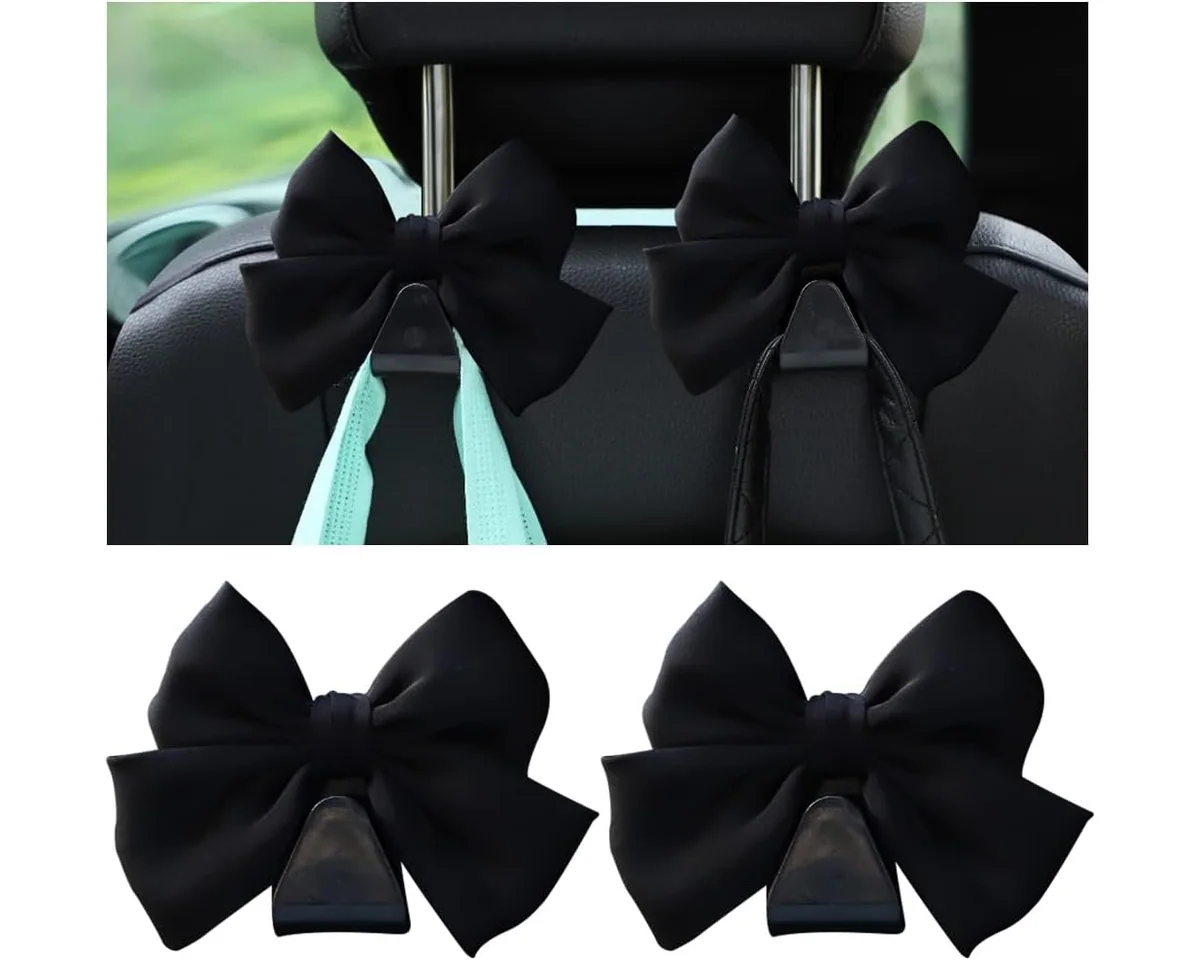 2PCS Bow Car Headrest Hooks
